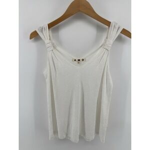 NWT Amo Enamored Tank Top Sz S Beachy Boho Festival Momcore Dainty MSRP $128